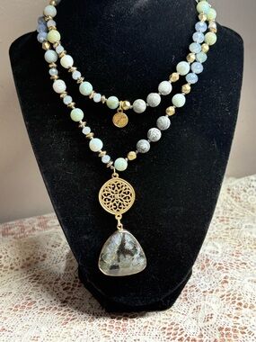 Jane Marie labradorite beaded necklace